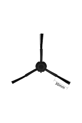 Serfin Ticaret Xiaomi Vacuum Mop 1c/2/2 Pro +/2 Ultra/2c/s10+/dreame F9 Robot Uyumlu Yan Fırça Siyah -2 Adet
