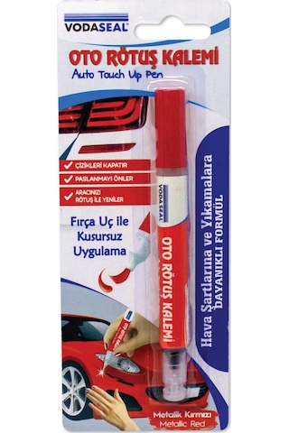 Vodaseal Fırça Uçlu Oto Rötuş Kalemi 5 Ml. - Metalik Kırmızı