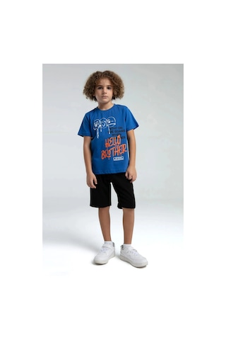 Erkek Çocuk Bermuda Takım - Cobalt Cobalt