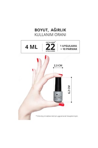 Momo Professional Kalıcı Oje İçin Crystal Top Coat 4 Ml