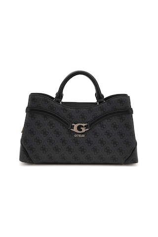 Kadın Monogram Desenli Kanat Detaylı El Çantası - Antrasit Antrasit