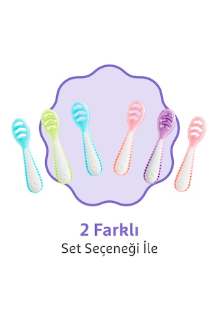 Munchkin Gentle Dip İlk Bebek Kaşığı 3'lü Set 4 Ay+ Aşamalı Beslenme Bpa İçermez Unisex Pembe-mor Mor - Pembe