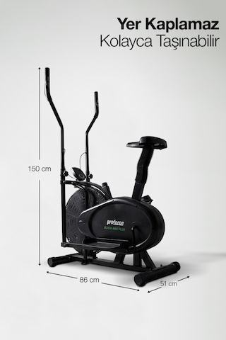 Proforce Manyetik Eliptik Fitness Bisikleti Blackway Siyah