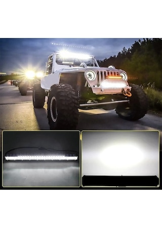 Point 300w 80 Cm Çift Sıra 5 Modlu Turuncu Beyaz Off Road Led Bar 1 Adet