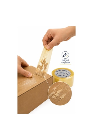 Premium Koli Bandı, 45 Mm X 100 Mt, Şeffaf Hotmelt 38 Micron 1