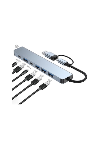 HEPU HP-B03 7in1 USB Type-C HUB Çoklayıcı