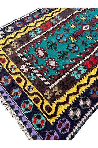 El Dokuma Sıfır Kilim Seccade 100x190 Renkli %100 Kilim
