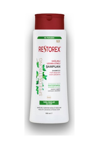 Restorex Speed Strong Yağlı Saçlar İçin Bakım Şampuanı 500 ml - Sarmaşık Özlü Sağlıklı Uzama