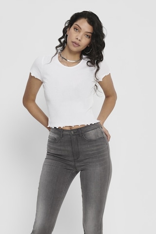 Only Kadın Kısa Kollu Fırfırlı Crop T-shirt - 15201206 Onlemma 001