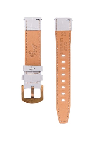 Fro Lw38-43 20 Mm Hakiki Deri Kroko Krem Kordon Gold Toka