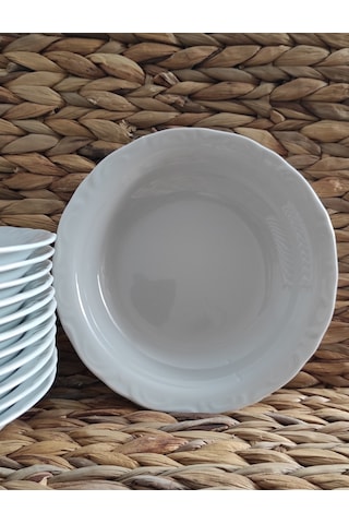 Porland Porselen Anadolu Beyazı 17 Cm 12 Adet Küçük Çukur Tabak