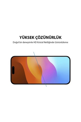 Ally Apple iPhone 15 Plus Uyumlu Full Tempered Kırılmaz Cam Ekran Koruyucu