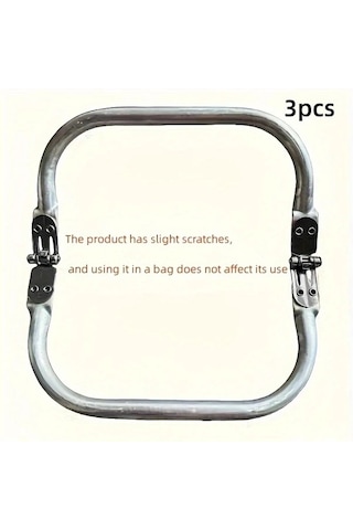 Fochsia 6.3 X 3.54 Inç 3 Adet Çok Amaçlı Kare Alüminyum Bükmeli Çanta Klipsi Siyah Sağlam Metal Yüzey El Yapımı