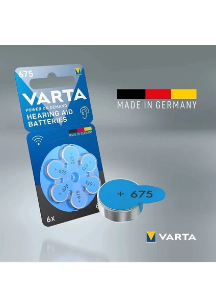 675 Numara İşitme Cihaz Pili 1,45 V 30 Adet 5 Paket