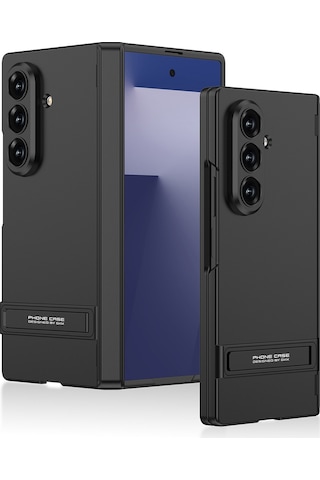 Teleplus Samsung Galaxy Uyumlu Z Fold 7 Kılıf Standlı Sert Kıpta Kapak