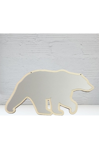 Pazly Vintage Suntek Oymalı İskandinav Duvar Dekoratif Ayı Akrilik Vn Çok Renkli
