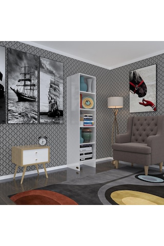 Kenzlife Kitaplık Belverede Byz 180 39 39 Raflı Arkalıksız Klasörlük Mutfak Dolabı
