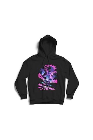 Blackpink Kpop , Black Pink Özel Tasarım Kapüşonlu Unisex Sweatshirt Siyah