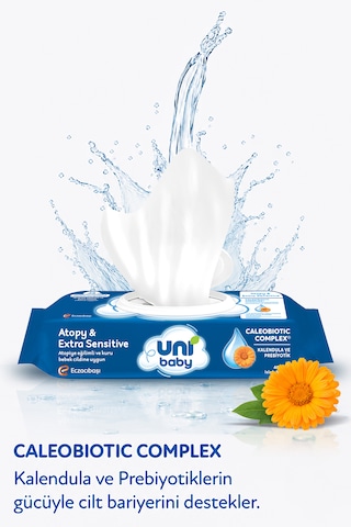 Uni Baby Atopy & Extra Sensitive Atopik Ciltlere Özel Islak Mendil 24x40 960 Yaprak 24'lü Set