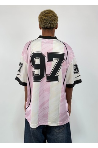 Zaee Noguzy 97 Retro Oversize Forma Tişört Pembe