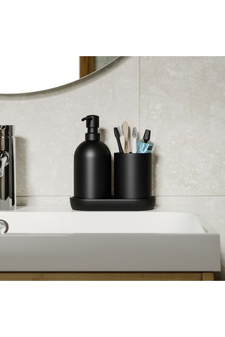 Ikea Gansjön Banyo Seti, Siyah, 3 Parça