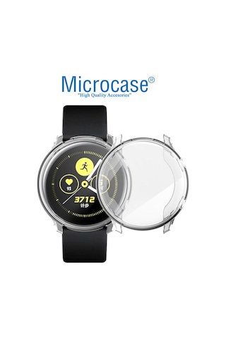 Samsung Uyumlu Watch Active 2 44 Mm Önü Kapalı Silikon Kılıf - Şeffaf