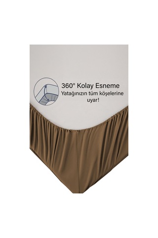 Ranforce Kahverengi Pamuklu Tek / Çift Kişilik Battal Tam Kenar Lastikli Çarşaf 14 Renk Fıtted Kahverengi
