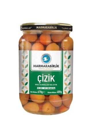 Marmarabirlik Yeşil Zeytin 400 Gr Cam Biberli-çizik-kırma-kokteyl 4 Lü Karma Paket
