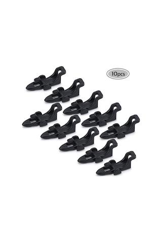 Xiyyadms 10 Adet Siyah Abs İğne Tutucu, O Halkalı Balıkçılık İğne Tutucu Aleti