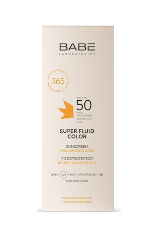 Babe Facial Sunscreen Super Fluid Color SPF50 50ml - Hyaluronik Asit İçeren Renkli Yüz Güneş Kremi