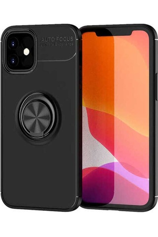 Apple Uyumlu iPhone 12 Mini Kılıf Zore Ravel Silikon Kapak Siyah-Mavi