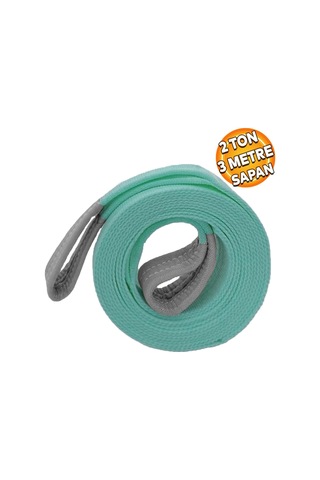 Lexroo Sapan Polyester Spanzet 2 Ton 3 Metre Turkuaz Sağlam Yük Kaldırma Taşıma İndirme Halat