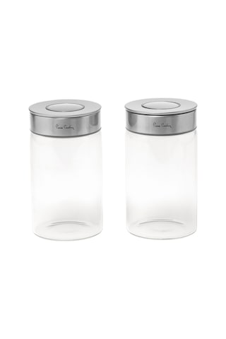 Pierre Cardin Neo Silver Cam 18cm 2'li Kavanoz Seti Gümüş