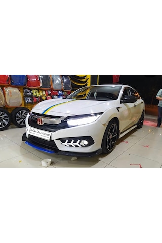 Universal Esnek 4 Parça Mavi Dilli Lip Piano Black Flaplı Abs