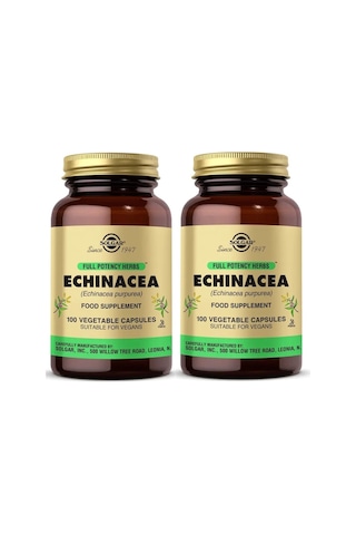 Solgar Echinacea Takviye Edici Gıda 520 MG 100 Kapsül 2 Adet