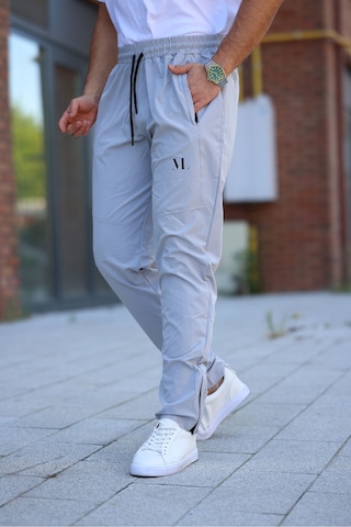 Erkek Açık Gri Eşofman Altı Fermuarlı Paça Kaliteli Paraşüt Kumaş Açık Gri