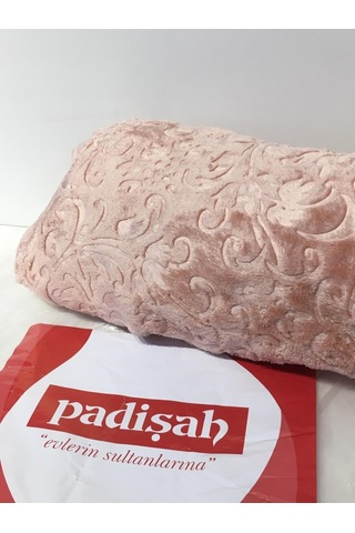 Padişah Desenli Açık Pembe Çift Kişilik Battaniye Açık Pembe