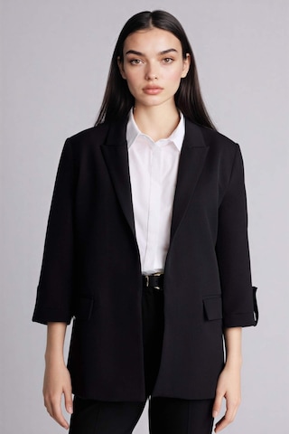 Defacto Regular Fıt Ceket Yaka Blazer Ceket G7818ax26spbk81 Siyah-bk81