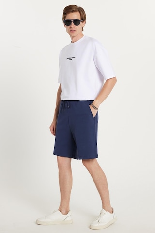 Tudors Erkek Relax Fit Rahat Kesim Yandan Cepli Lacivert Bermuda Şort-35223 Lacivert