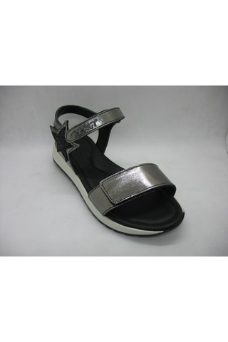 Piarmoni 494 Çelik Renkli Deri Anatomik Taban Sandalet 31-36 Çok Renkli