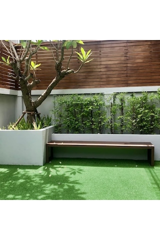 Kesme Suni Yapay Yeşil Çim Halı 7 Mm Balkon Teras Bahçe Dekoratif Kaymaz 250x450 Cm Diğer
