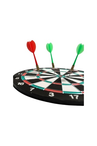 15 İnç Dart Tahtası Seti Dayanıklı Yapı 4 Metal Dart Oku