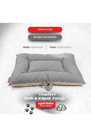 Xpermate Comfort Köpek Minderi Köpek Yatağı 55 x 65 CM Ant-Bej