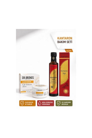 Dr. Bronos Kantaron Cilt Bakım Kremi 150 ML + Hekimhan Kantaron 250 ML