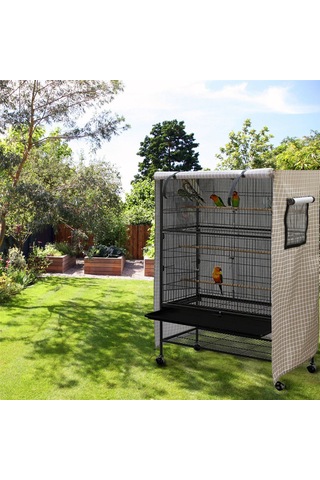 Geeroyoo Amazon Eşdeğeri Kuş Kafesi Örtüsü - Dış Mekan Kullanımı İçin Su Geçirmez, Rüzgar Koruyucu Ve Güneşten Koruyucu, Siyah