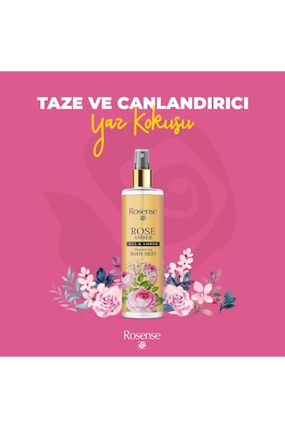 Rosense Body Mist Vücut Spreyi Gül & Amber 200 Ml