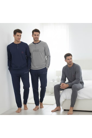 Bonbon Erkek Pamuklu Bohçalık Ve Çeyizlik 3 Adet 2'li Pijama Takımı Bb2480 Çok Renkli