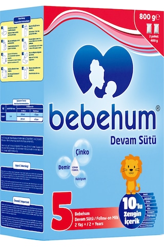 Bebehum 5 Devam Sütü 800 Gr 2 Yaş+