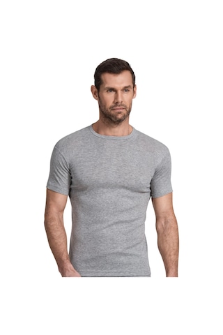 Namaldi Erkek Ribana O Yaka İnce Biyeli Fanila 3'lü Paket - 111 Gri