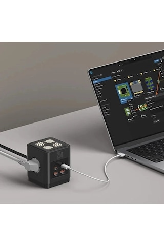 Akım Korumalı 3 Lü Priz Gece Lambalı 25w 2xusb 2xtype-c Çıkış Yüksek Gerilim Koruma Priz Çoğaltıcı Diğer